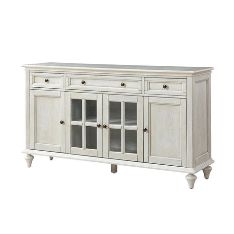 4-Door Sideboard with 3 Drawers | Solid Wood Living Room Storage – Oakvello