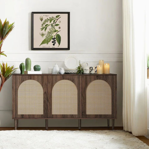 Solid Wood Sideboard Cabinet | Living Room Storage Furniture – Oakvello