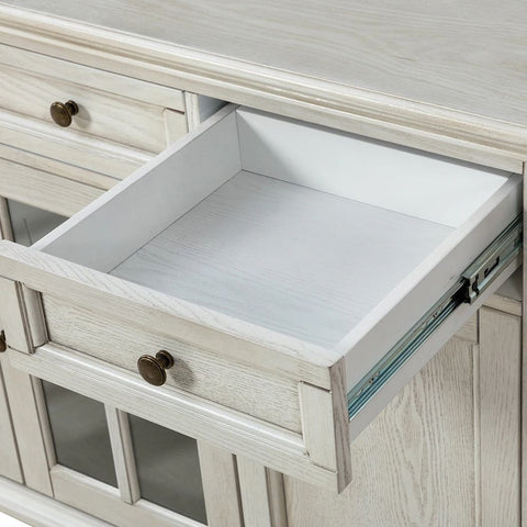 4-Door Sideboard with 3 Drawers | Solid Wood Living Room Storage – Oakvello