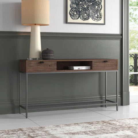 Natural Solid Wood Console Table | Entryway & Hallway Furniture – Oakvello