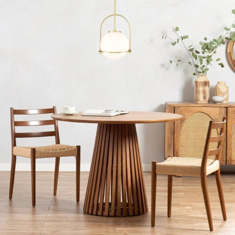 Solid Wood Pedestal Dining Table | Classic Kitchen & Dining Furniture – Oakvello