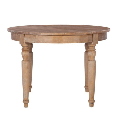 Natural Brown Solid Wood Round Table | Living Room Accent Furniture – Oakvello