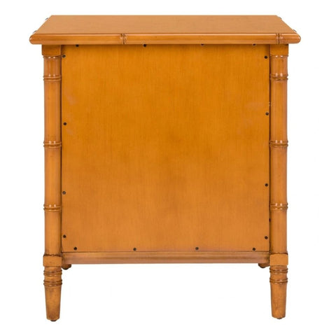 3-Drawer Brown Bedside Table | Warm Wood Finish Nightstand – Oakvello