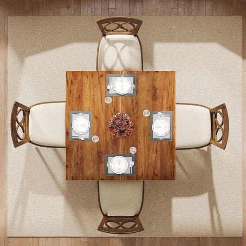 Square Solid Wood Dining Table | Seats 2-4 | Kitchen & Dining Room Furniture – Oakvello