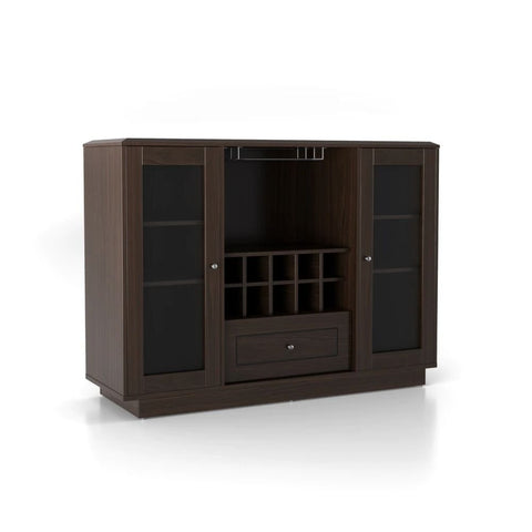 6-Shelf Wine Rack Cabinet | Solid Wood Wine Storage & Display – Oakvello