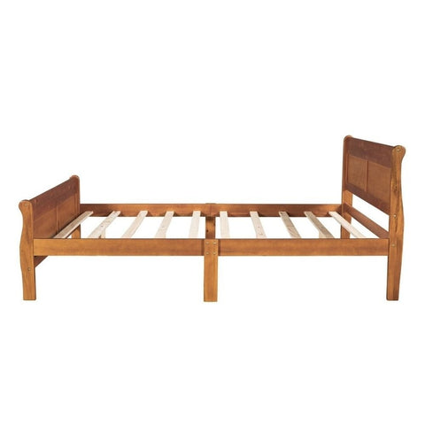 Queen Size Upholstered Platform Bed | House-Style Solid Wood Bedroom Furniture – Oakvello