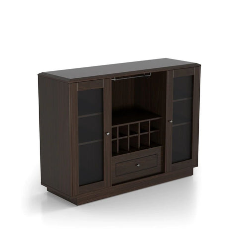 6-Shelf Wine Rack Cabinet | Solid Wood Wine Storage & Display – Oakvello