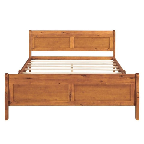 Queen Size Upholstered Platform Bed | House-Style Solid Wood Bedroom Furniture – Oakvello
