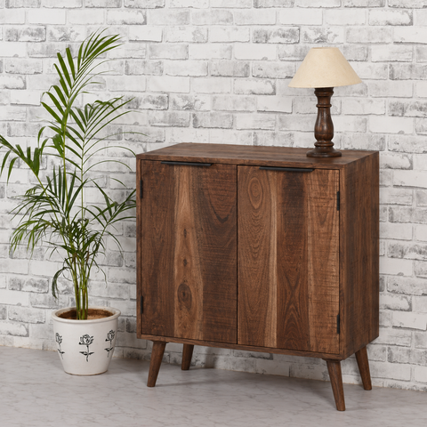 Jaipuri Solid Mango Wood Drinks Cabinet & Sideboard | Home Bar Storage – Oakvello