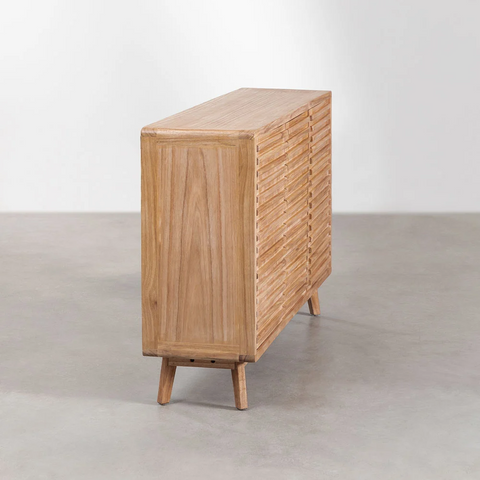 Deleyna Solid Wood Sideboard | Living Room Storage Cabinet – Oakvello