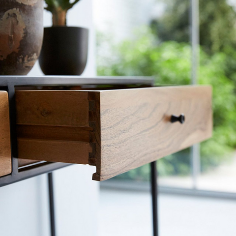 Solid Sheesham Wood Console Table | Entryway & Hallway Furniture – Oakvello