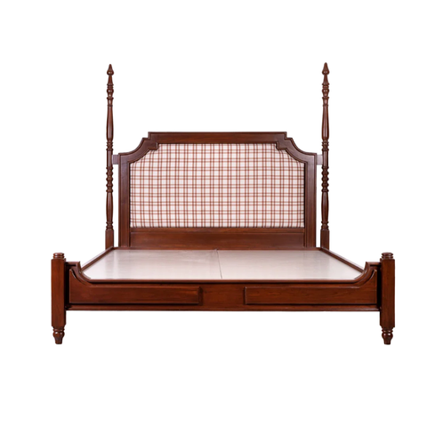 Dunmore Poster Bed | Hand-Turned Four-Poster Bed in Dark Walnut – Oakvello