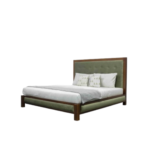 Verdana Bed | Hand-Tufted Upholstered Bed Frame with Solid Hardwood