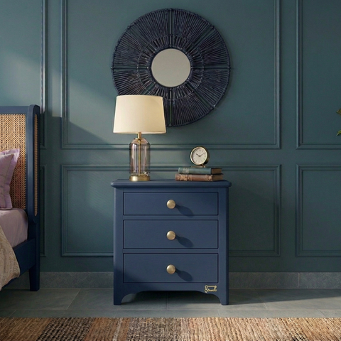 Caspian Solid Teak Wood Bedside Table | Premium Nightstand – Oakvello