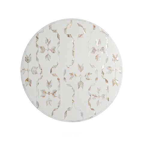 Pearl Bloom Shell Inlay Side Table