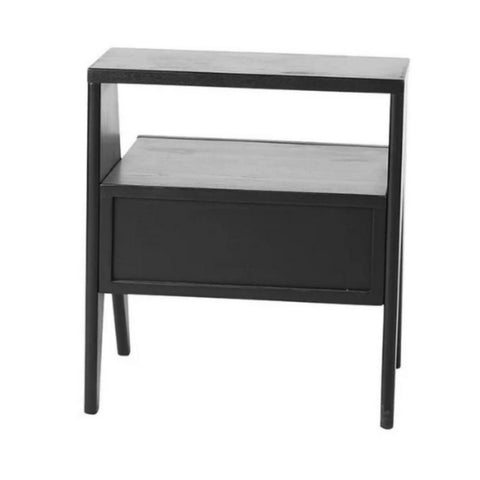 Rattan Cane Solid Wood Nightstand | Boho Bedroom Bedside Table – Oakvello