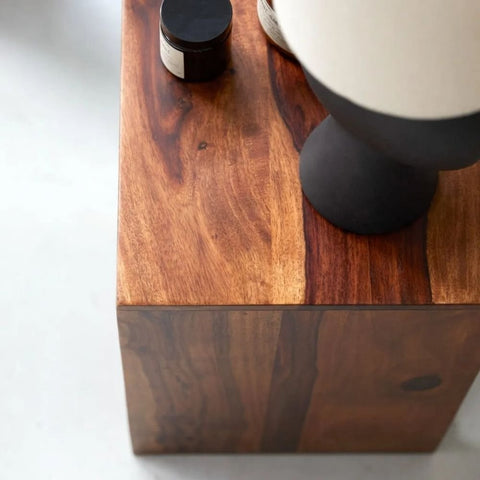 Solid Wood End Table | Living Room Accent Side Table – Oakvello