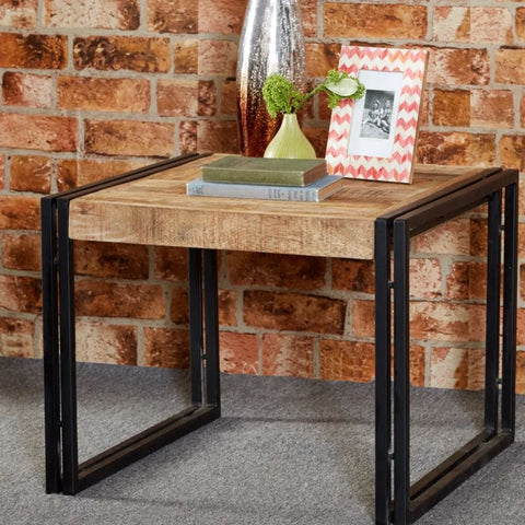 Upcycled Industrial Solid Wood & Metal Mintis Coffee Table | Living Room Furniture – Oakvello