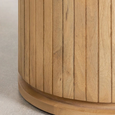 Analis 120cm Round Solid Mango Wood Dining Table | Kitchen Furniture – Oakvello
