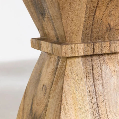Rusbby Round Solid Mango Wood Dining Table | Kitchen & Dining Furniture – Oakvello