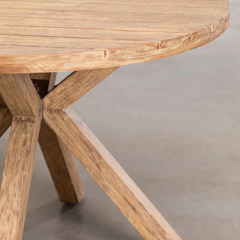 Naele Round Solid Wood Dining Table | Kitchen & Dining Furniture – Oakvello