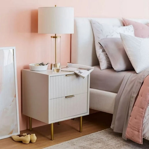 21-Inch Solid Wood Nightstand | Compact Bedroom Bedside Table – Oakvello