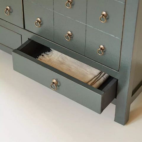 Grey Solid Sheesham Wood Cabinet | Living Room Storage Furniture – Oakvello