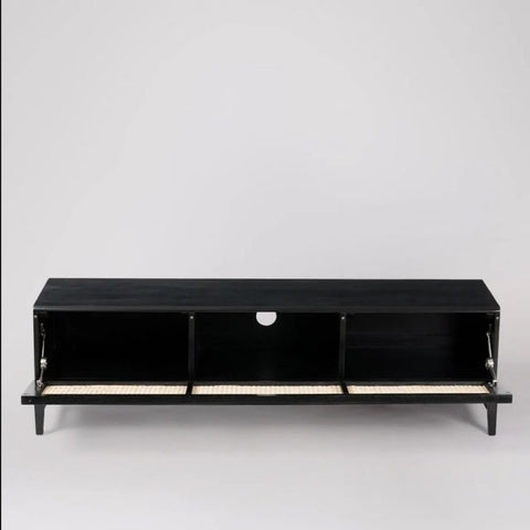 Solid Acacia Wood TV Stand | Media Console & Living Room Storage – Oakvello