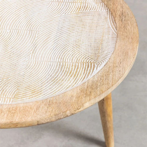 Diborna Solid Mango Wood Coffee Table | Living Room Centre Table – Oakvello