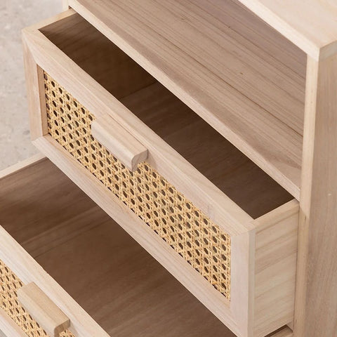 Ralik Solid Wood Bedside Table with Drawers | Bedroom Nightstand – Oakvello