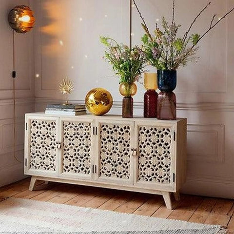Solid Wood Sideboard | Versatile Living Room Storage Furniture – Oakvello