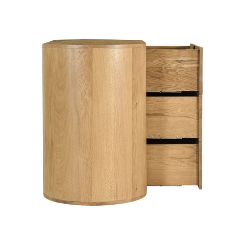 3-Drawer Solid Mango Wood Chest | Bedroom Storage Dresser – Oakvello