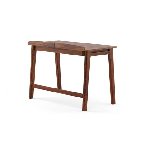 Teak Finish Solid Wood Study Table | Home Office Writing Desk – Oakvello