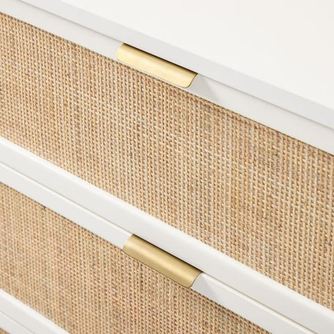 White Solid Mango Wood Dresser | Painted Bedroom Storage Chest – Oakvello