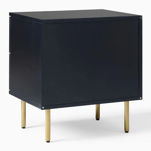 Ida Woven Rattan Nightstand | Boho Solid Wood Bedside Table – Oakvello