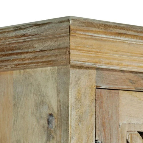 Hand Carved Solid Wood Sideboard | Artisan Living Room Storage – Oakvello
