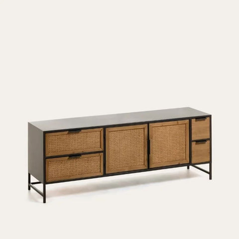 Solid Wood TV Unit | Media Console & Living Room Storage – Oakvello