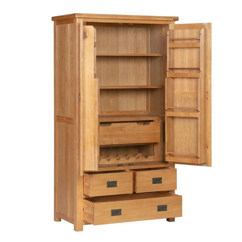Solid Wood Bar Cabinet | Home Bar Storage Furniture – Oakvello