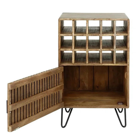 Solid Wood Wine Cabinet | Handcrafted Home Bar Storage Furniture – Oakvello
