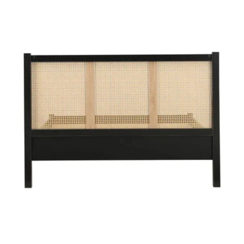 Wicker & Solid Wood Bed | Handcrafted Boho Bedroom Furniture – Oakvello