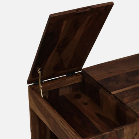 Teak Finish Solid Sheesham Wood Study Table | Home Office Writing Desk – Oakvello