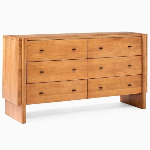 Solid Wood 6-Drawer Dresser | Spacious Bedroom Storage Chest – Oakvello