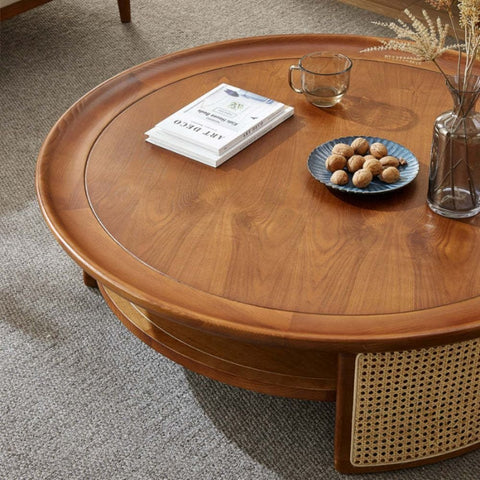 Solid Mango Wood Coffee Table | Natural Hardwood Living Room Furniture – Oakvello