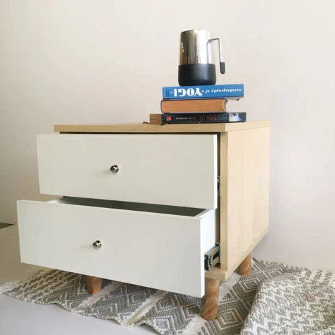Multi-Drawer Box Design Solid Wood Bedside Table | Bedroom Nightstand – Oakvello