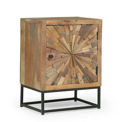 2-Door Distressed Accent Storage Cabinet | Solid Wood Sideboard – Oakvello