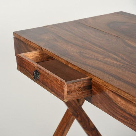 Viha Solid Mango Wood Study Table | Home Office Writing Desk – Oakvello