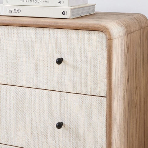 Modern 6-Drawer Solid Wood Dresser | Bedroom Storage Chest – Oakvello