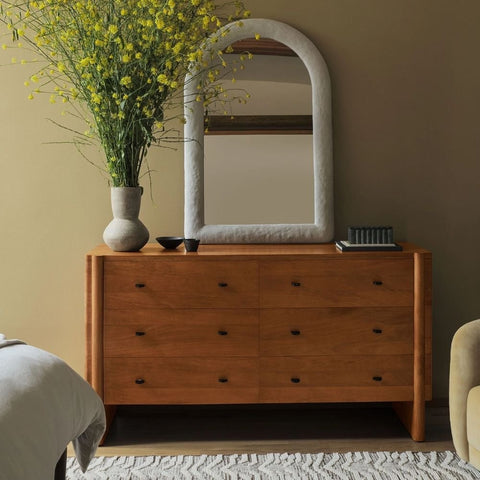 Otto Solid Wood 6-Drawer Dresser | Bedroom Storage Chest – Oakvello