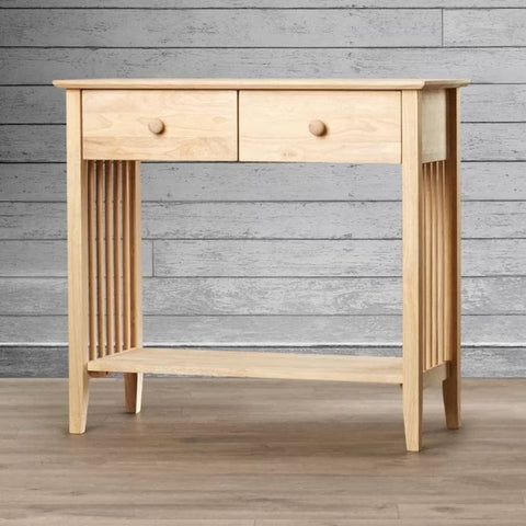 2-Drawer Solid Wood Console Table | Entryway & Hallway Furniture – Oakvello
