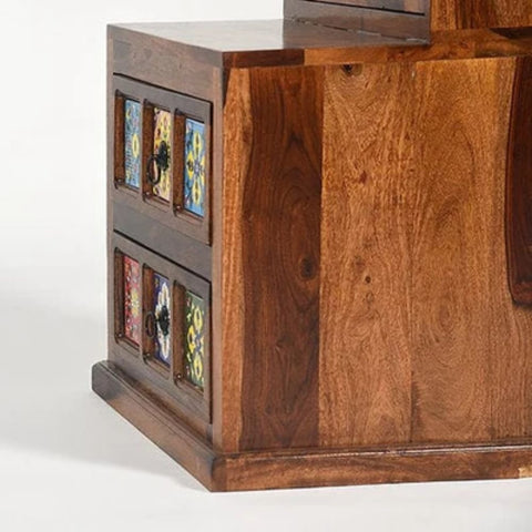 Meera Solid Sheesham Wood Bookshelf | Living Room Display Storage – Oakvello